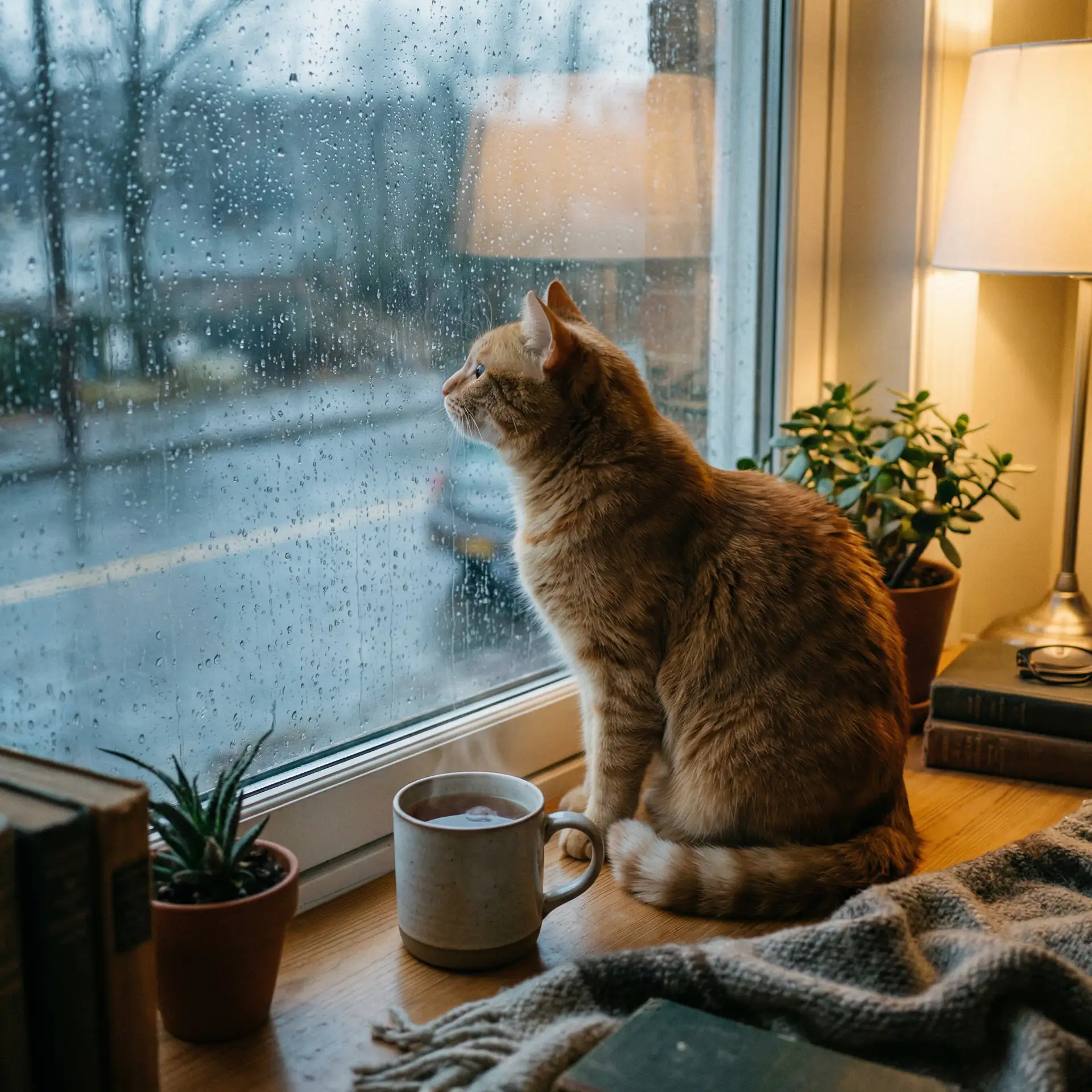 猫咪望着窗外的雨 - 龙族动漫在线观看免费